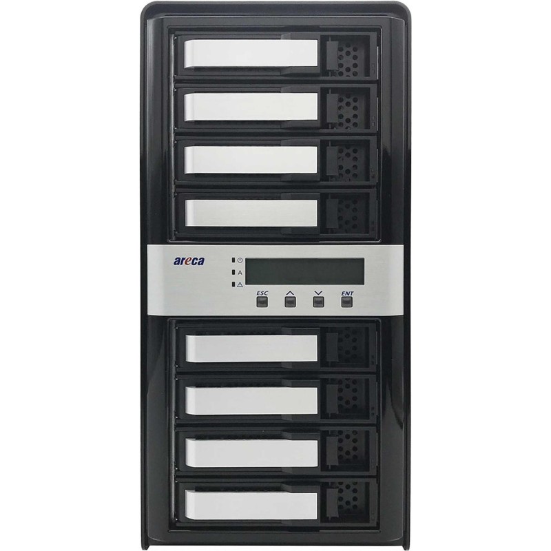 Areca ARC-8050T3U-8 NAS & Speicherserver Tower Eingebauter Ethernet-Anschluss Schwarz (ARC-8050T3U-8)