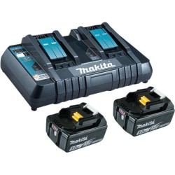 Makita - Batterieladegerät + Batterie 2 x - Li-Ion - 5 Ah - 2 x Batterien laden (199482-2)