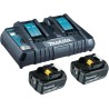 Makita - Batterieladegerät + Batterie 2 x - Li-Ion - 5 Ah - 2 x Batterien laden (199482-2)