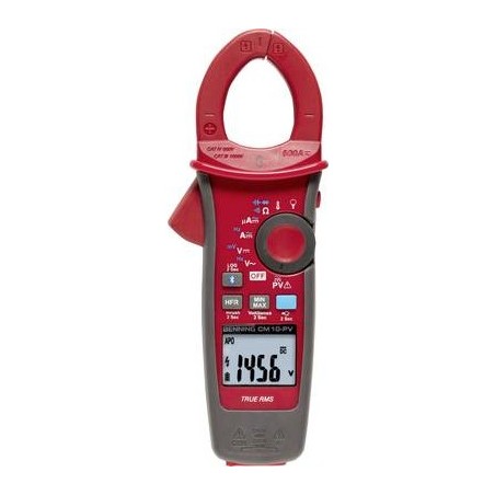 Benning CM 10-PV Stromzange digital Datenlogger CAT IV 600 V Anzeige (Counts): 6000 (044683)
