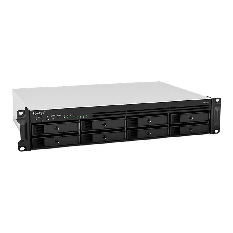 Synology RackStation RS1221+ - NAS-Server - 8 Schächte - Rack - einbaufähig - SATA 6Gb/s - RAID 0, 1, 5, 6, 10, JBOD - RAM 4GB