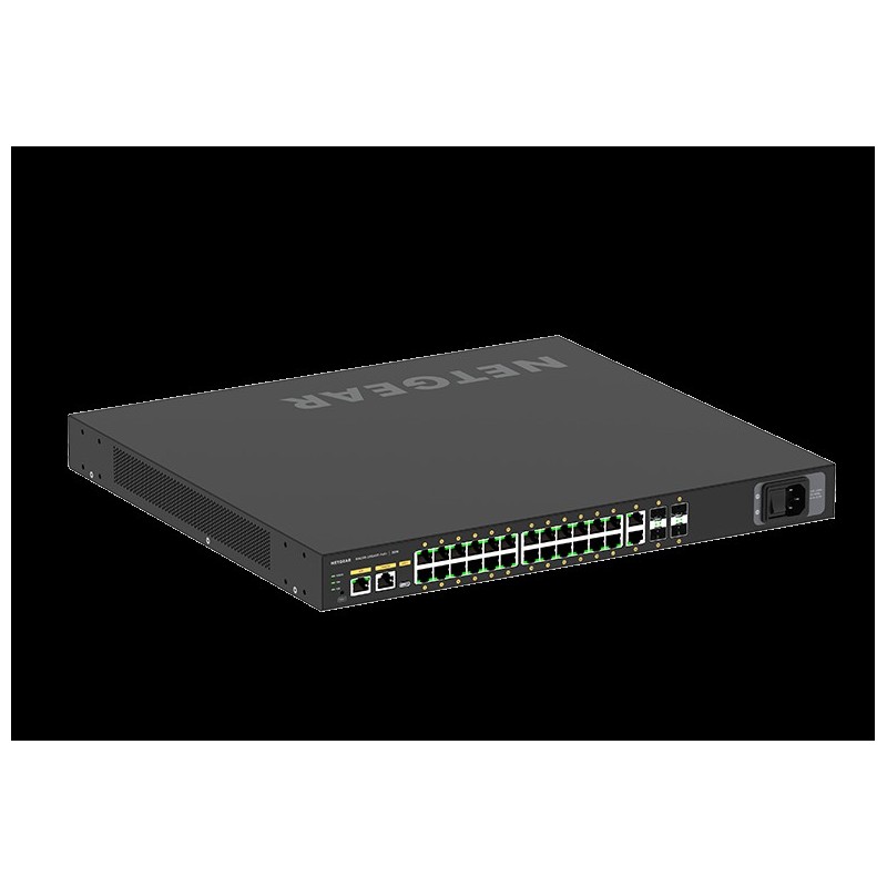 NETGEAR M4250-26G4XF-PoE+ Managed L3 Switch 24x1G PoE+ 480W 2x1G 4x10G SFP+ Rackmount (GSM4230PX-100EUS)