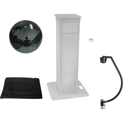 EUROLITE Set Spiegelkugel 50cm schwarz mit Stage Stand variabel + Cover schwarz (20000717)