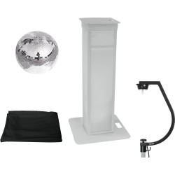 EUROLITE Set Spiegelkugel 30cm mit Stage Stand variabel + Cover schwarz (20000714)