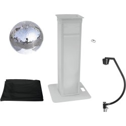 EUROLITE Set Spiegelkugel 50cm mit Stage Stand variabel + Cover schwarz (20000716)