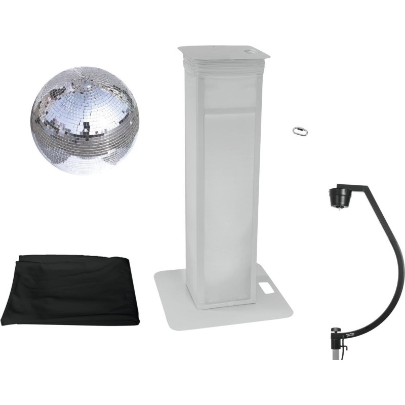EUROLITE Set Spiegelkugel 50cm mit Stage Stand variabel + Cover schwarz (20000716)