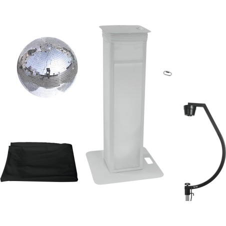 EUROLITE Set Spiegelkugel 50cm mit Stage Stand variabel + Cover schwarz (20000716)