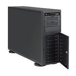Super Micro Supermicro SC743 AC-1K26B-SQ - Tower - 4U - Erweitertes ATX - SAS - Hot-Swap 1200 Watt - Schwarz - USB (CSE-743AC-1
