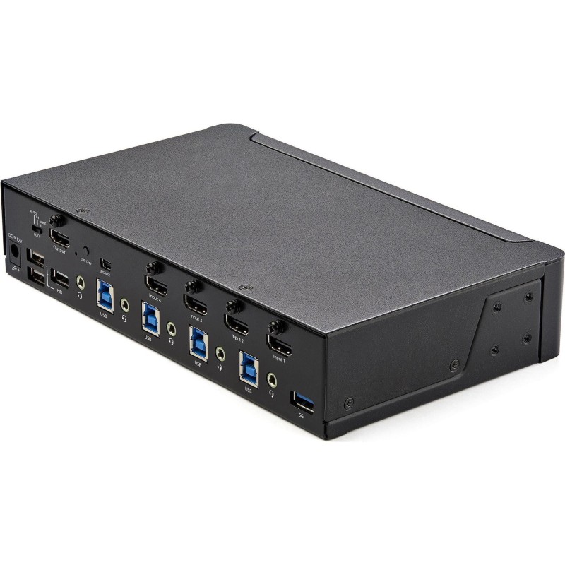 StarTech.com 4 Port HDMI KVM Switch - Einzelmonitor 4K 60Hz Ultra HD HDR - HDMI 2.0 KVM Switch mit 2 Port USB 3.0 Hub (5 Gbit/s
