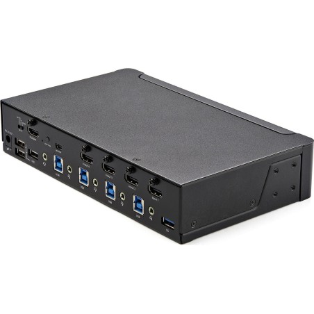 StarTech.com 4 Port HDMI KVM Switch - Einzelmonitor 4K 60Hz Ultra HD HDR - HDMI 2.0 KVM Switch mit 2 Port USB 3.0 Hub (5 Gbit/s
