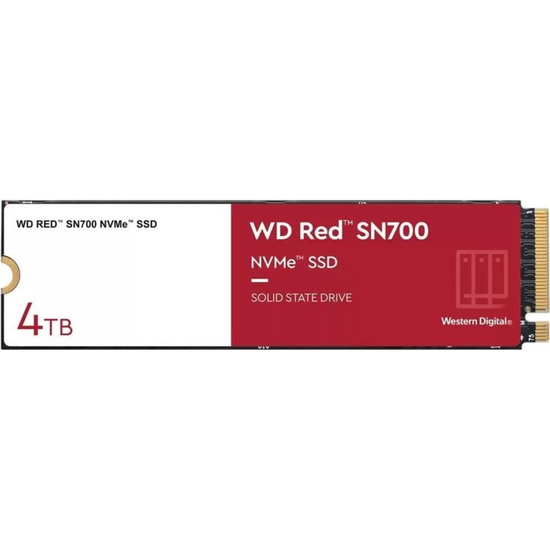 WD Red SN700 WDS400T1R0C - SSD - 4TB - intern - M.2 2280 - PCIe 3.0 x4 (NVMe) (WDS400T1R0C)