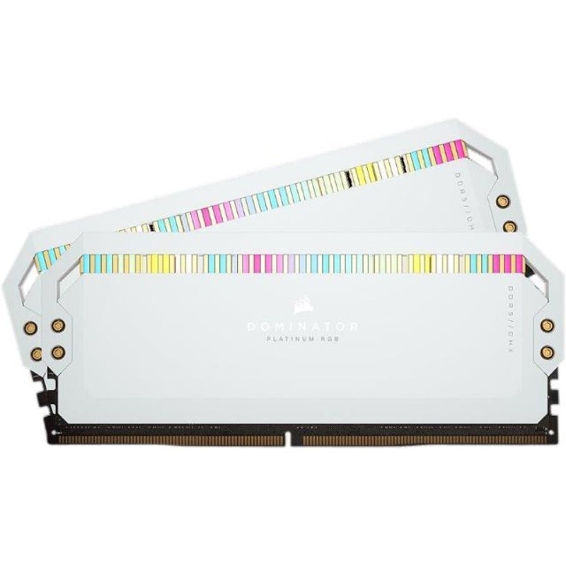 CORSAIR Dominator Platinum RGB - DDR5 - Kit - 32GB: 2 x 16GB - DIMM 288-PIN - 5200 MHz / PC5-41600 - CL40 weiß (CMT32GX5M2B5200