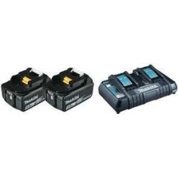 Makita DC18RD - Batterieladegerät + Batterie 2 x - Li-Ion - 5 Ah - 90 Wh - für Makita DHR263Z, DHR263ZJ, DHR264Z, DHR264ZJ, DUH