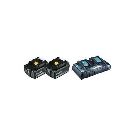 Makita DC18RD - Batterieladegerät + Batterie 2 x - Li-Ion - 5 Ah - 90 Wh - für Makita DHR263Z, DHR263ZJ, DHR264Z, DHR264ZJ, DUH