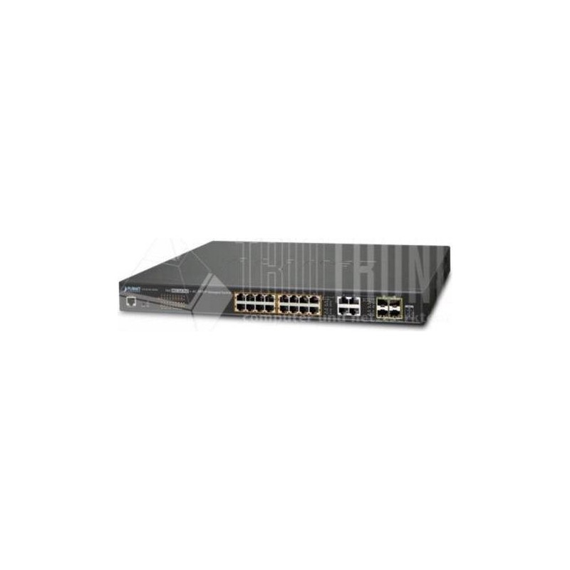 Planet GS-4210-16P4C gemanaged L2+ Gigabit Ethernet (10/100/1000) Energie Über Ethernet (PoE) Unterstützung 1U Schwarz Netzwerk