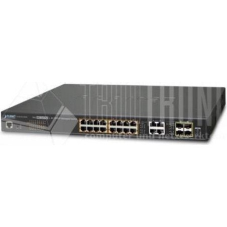 Planet GS-4210-16P4C gemanaged L2+ Gigabit Ethernet (10/100/1000) Energie Über Ethernet (PoE) Unterstützung 1U Schwarz Netzwerk
