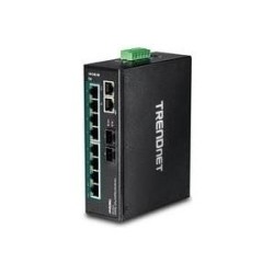 TRENDnet TI-PG102 - Switch - nicht verwaltet - 8 x 10/100/1000 (PoE+) + 2 x Kombi-Gigabit-SFP - an DIN-Schiene montierbar, wand
