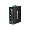 TRENDnet TI-PG102 - Switch - nicht verwaltet - 8 x 10/100/1000 (PoE+) + 2 x Kombi-Gigabit-SFP - an DIN-Schiene montierbar, wand