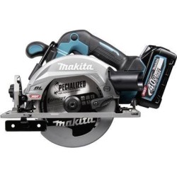 MAKITA HS012GD201 - Akku-Handkreissäge (40V XGT | bürstenloser Motor | Sägeblatt 165 mm | LED-Licht | incl. 2x 2,5 Ah Akku, Sch