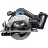 MAKITA HS012GD201 - Akku-Handkreissäge (40V XGT | bürstenloser Motor | Sägeblatt 165 mm | LED-Licht | incl. 2x 2,5 Ah Akku, Sch