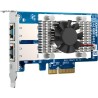 QNAP QXG-10G2T - Netzwerkadapter - PCIe 3,0 x4 Low-Profile - 100M/1G/2,5G/5G/10 Gigabit Ethernet x 2 - für QNAP QGD-1600 (QXG-1
