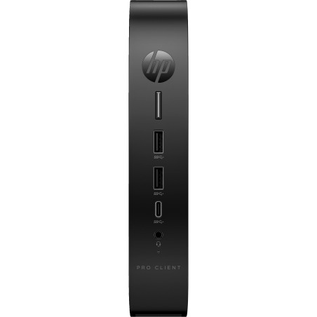 HP Pro t550 - Thin Client - USFF - 1 x Celeron J6412 / 2 GHz - RAM 4GB - Flash 32GB - eMMC - UHD Graphics - 1GbE - HP ThinPro -