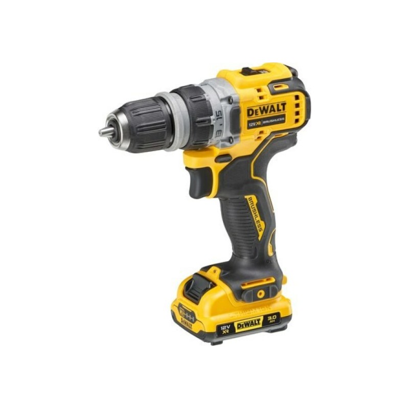 DeWALT DCD703L2T-QW. Produktdesign: Handbohrmaschine, Spannzange Typ: Ohne Schlüssel. Spannbereich (max.): 1 cm, Leerlaufdrehza