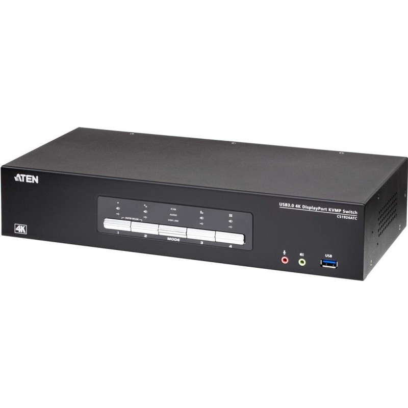 ATEN 4-Port USB True 4K DisplayPort KVM Switch - KVM-Umschalter - 4-Port (CS1924ATC)