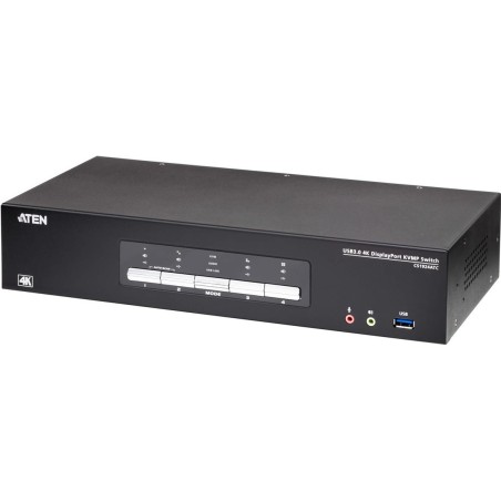 ATEN 4-Port USB True 4K DisplayPort KVM Switch - KVM-Umschalter - 4-Port (CS1924ATC)