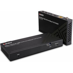 LINDY - Sender und Empfänger - KVM / Audio / USB / Infrarot / Netzwerk-Extender - HDBaseT, HDMI, USB 2,0 - über CAT 6 - bis zu