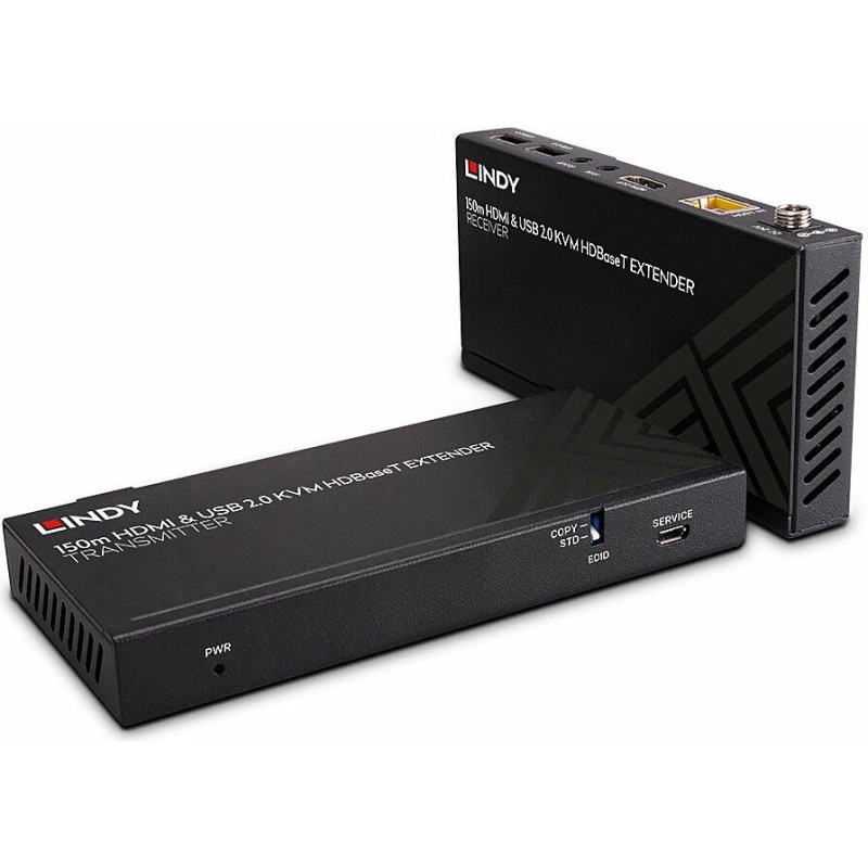 LINDY - Sender und Empfänger - KVM / Audio / USB / Infrarot / Netzwerk-Extender - HDBaseT, HDMI, USB 2,0 - über CAT 6 - bis zu
