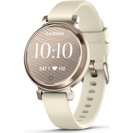 Garmin Lily 2 - Cream Gold - intelligente Uhr mit Band - Silikon - Coconut - Handgelenkgröße: 110-175 mm - einfarbig - Bluetoot