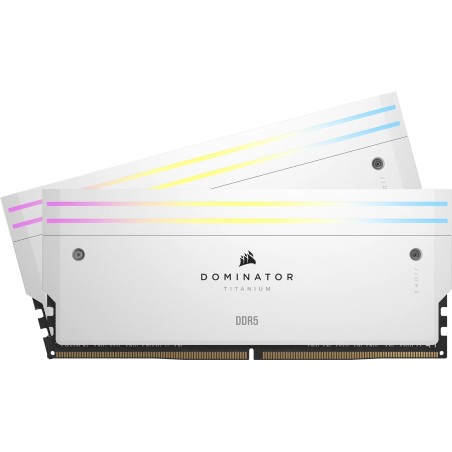 CORSAIR Dominator Titanium RGB - DDR5 - Kit - 96GB: 2 x 48GB - DIMM 288-PIN - 6400 MHz / PC5-51200 - CL32 - weiß (CMP96GX5M2B64