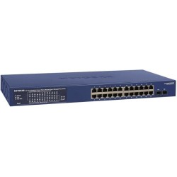 NETGEAR Smart GS724TPP - Switch - L3 Lite - Smart - 24 x 10/100/1000 (PoE+) + 2 x Gigabit SFP - Desktop, an Rack montierbar - P