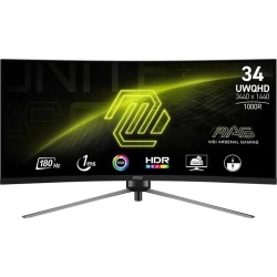 MSI MAG 345CQRDE Curved Gaming Monitor 86 cm (34") - UWQHD, VA, HDMI, DisplayPort, 1ms, 180Hz [Energieklasse F] (9S6-3DD14H-003