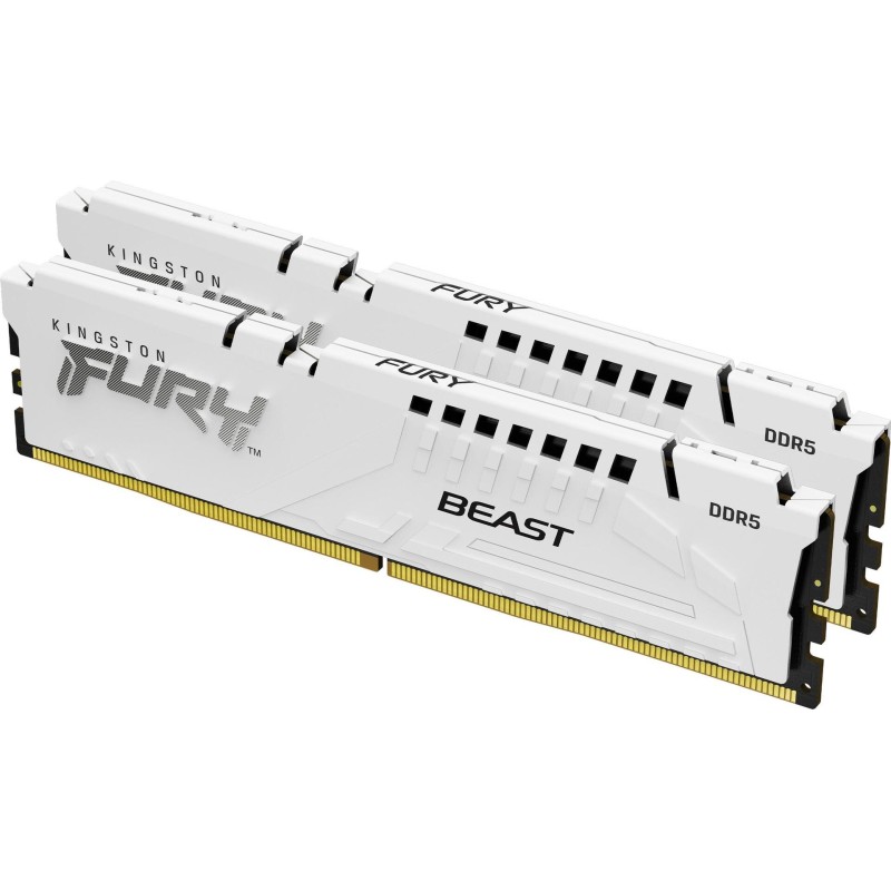 Kingston FURY Beast - DDR5 - Kit - 32GB: 2 x 16GB - DIMM 288-PIN - 3000 MHz / PC5-48000 - CL30 - on-die ECC - weiß (KF560C30BWE