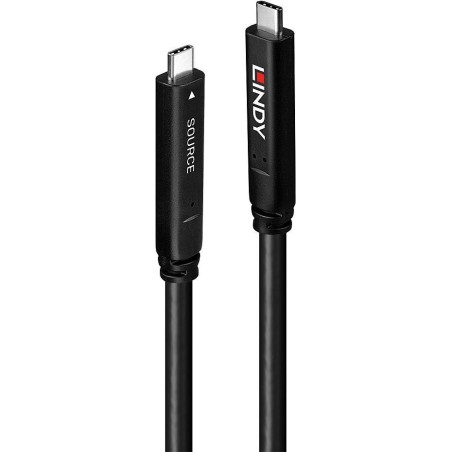 Lindy - USB-Kabel - 24 pin USB-C (M) zu 24 pin USB-C (M) - USB 3,2 Gen 2 / DisplayPort 1,4 /Thunderbolt 3  3 A - 15,0m - unters