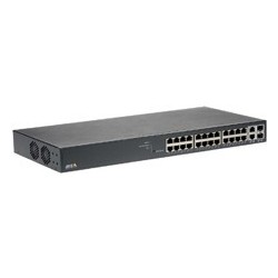Axis T8524 PoE+ Network Switch - Switch - verwaltet - 24 x 10/100/1000 (PoE+) + 2 x Combo Gigabit SFP (Uplink) - Desktop, an Ra