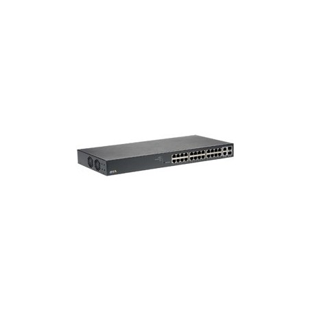 Axis T8524 PoE+ Network Switch - Switch - verwaltet - 24 x 10/100/1000 (PoE+) + 2 x Combo Gigabit SFP (Uplink) - Desktop, an Ra