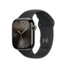 Apple Watch Series 10 GPS + Cellular 42mm Slate Titanium Case mit Black Sport Band - M/L (MWXH3QF/A)