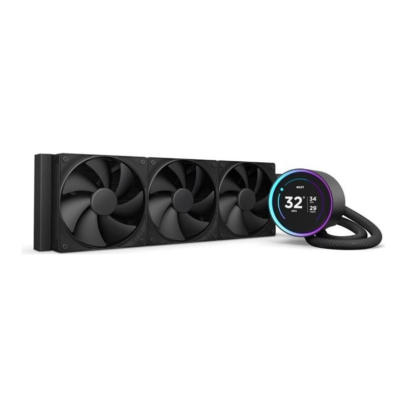 NZXT Kraken Elite 360 - Prozessor-Flüssigkeitskühlsystem - mit LCD-Display - Kühlergröße: 360 mm - (für: LGA1851, LGA1700, LGA1