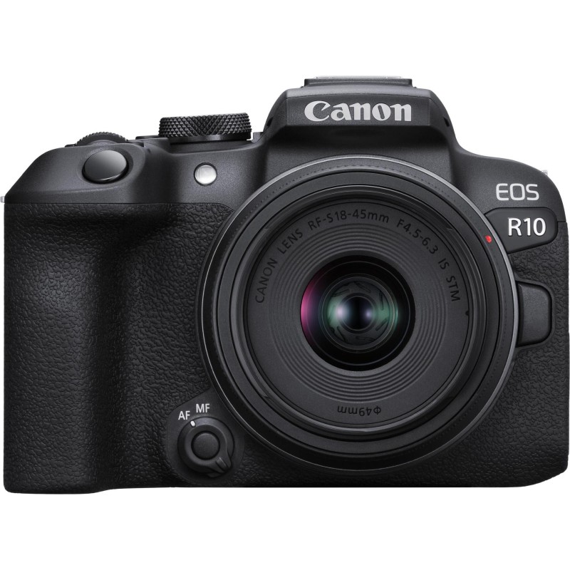 Canon EOS R10 + RF-S 18-45mm F4.5-6.3 IS STM MILC 24,2 MP CMOS 6000 x 4000 Pixel Schwarz (5331C010)