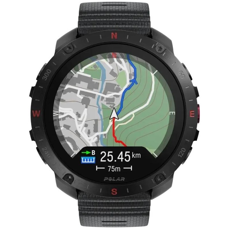 Polar Grit X2 Pro 3,53 cm (1.39") AMOLED Digital 454 x 454 Pixel Touchscreen Schwarz GPS (900110283)