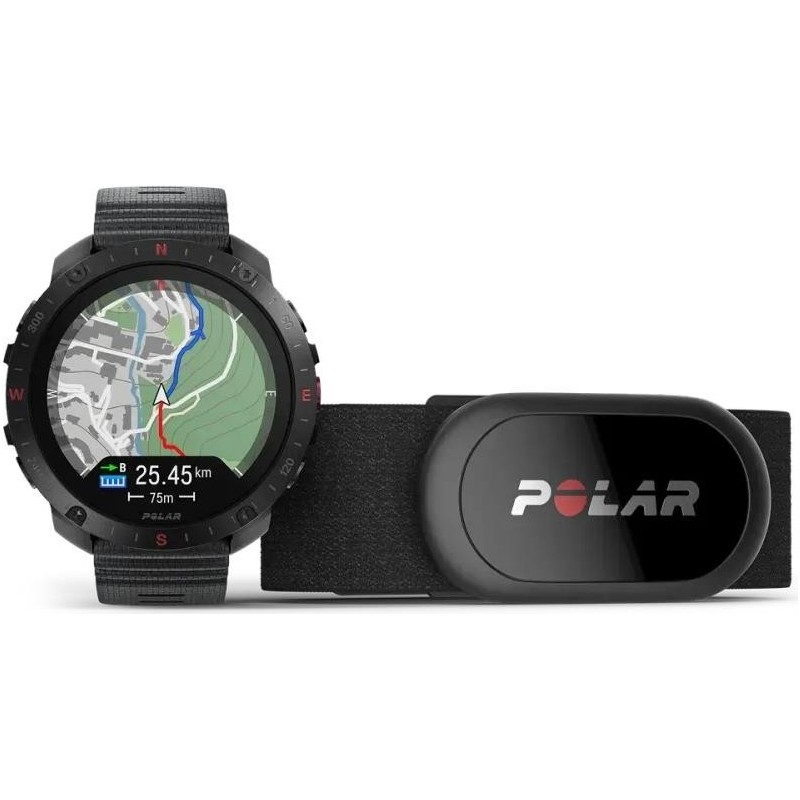 Polar Grit X2 Pro 3,53 cm (1.39") AMOLED Digital 454 x 454 Pixel Touchscreen Schwarz GPS (900110286)