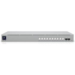 Ubiquiti 1U, professional-grade EtherlightingT PoE+++ switch with (10) 10 GbE and (2) 10G SFP+ ports. (USW-PRO-XG-10-POE)
