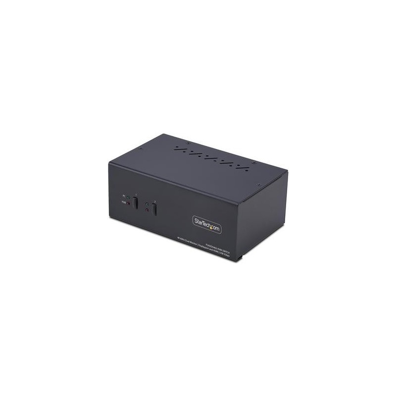 StarTech.com 2-Port Dual-Monitor DisplayPort en HDMI KVM Switch, 4K 60Hz (P2ADDH462-KVM-SWITCH)