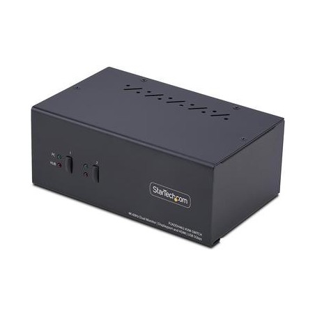 StarTech.com 2-Port Dual-Monitor DisplayPort en HDMI KVM Switch, 4K 60Hz (P2ADDH462-KVM-SWITCH)