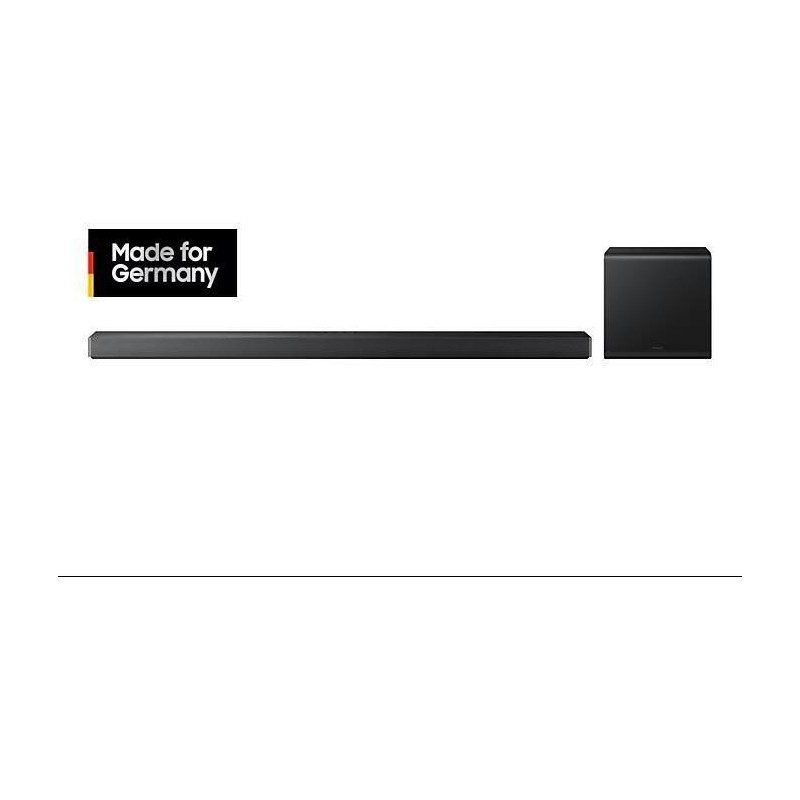Samsung Q-Serie HW-QS710GF 3.1.2-Kanal Soundbar Schwarz Bluetooth®, Dolby Atmos®, inkl. kabellosem Subwoofer, Wandbefestigung,
