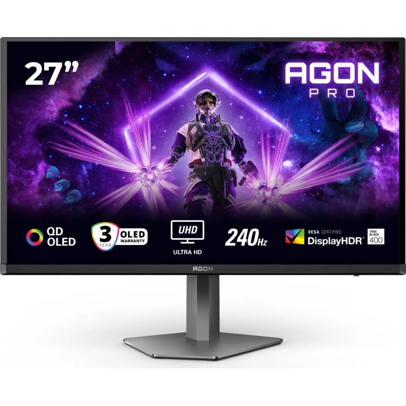 AOC GAMING AOC Agon Pro AG276UZD 26.5" UHD 16:9 gerader UHD QD-OLED Gaming Monitor 0.03ms, 240Hz, USB-C (AG276UZD)