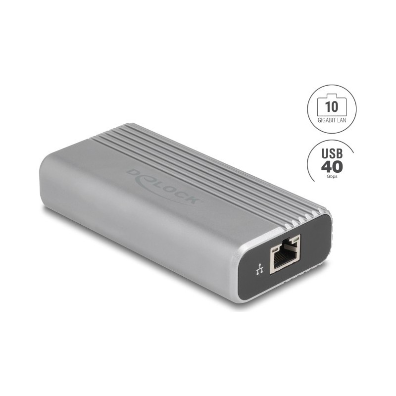 Delock USB 40 Gbps Type-C Netzwerk Adapter 10 Gigabit LAN 1 x RJ45 (64349)